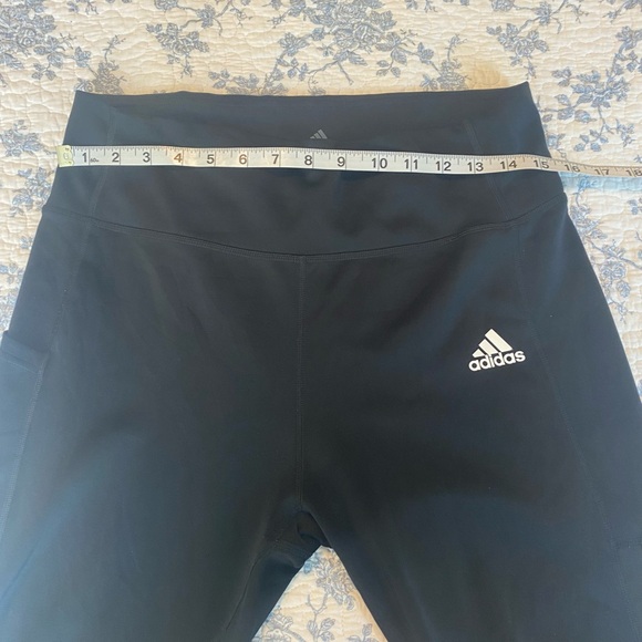 Adidas 7/8 Black and White Striped Tight Legging Costco Size Large - Picture 6 of 10